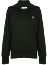 Marine Serre Half Zip Pullover In Black