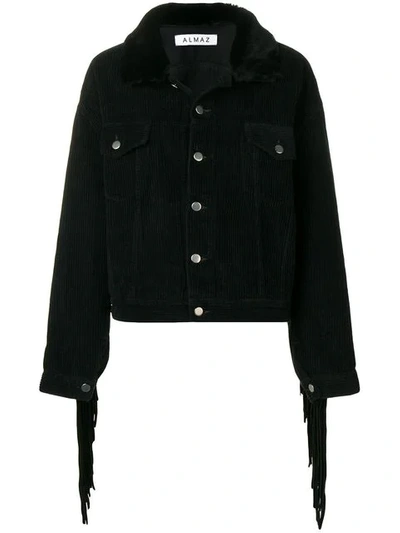 Almaz Fringed Corduroy Jacket - Black