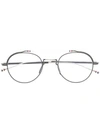 Thom Browne Round Frame Glasses In Silver