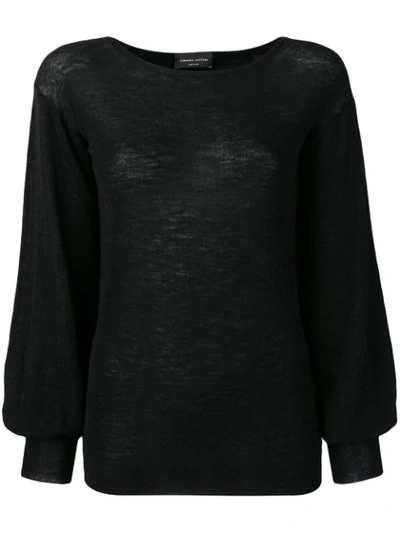 Roberto Collina Bishop Sleeve Sweater - Black
