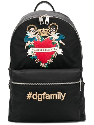 Dolce & Gabbana Dgfamily Backpack In Black