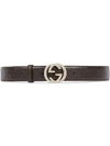 Gucci Signature Leather Belt In Brown