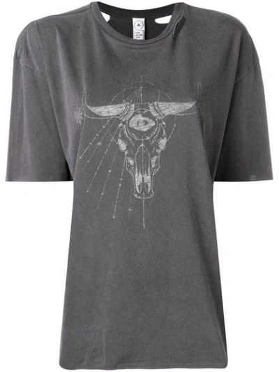 Alchemist Animal Skull Print T-shirt - Black