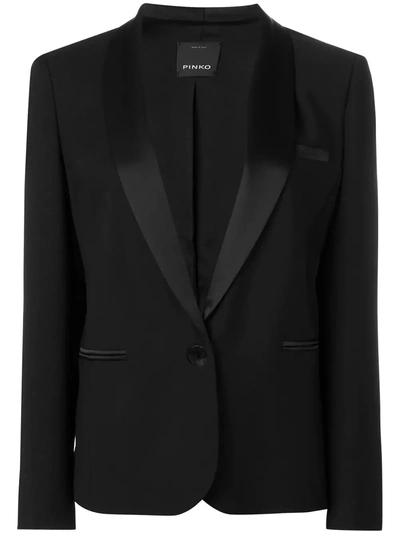 Pinko Shawl Collar Blazer In Black