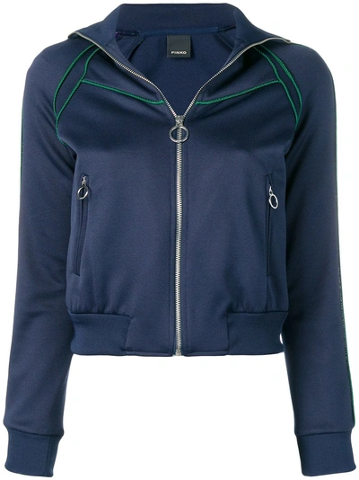 Pinko Zipped Sweatshirt In Blue