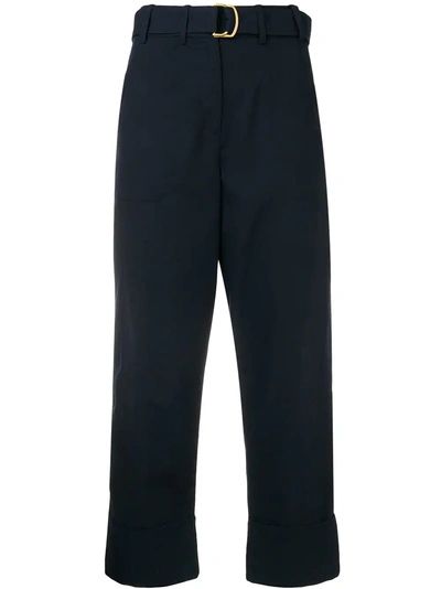 Pinko Oprah 2 Cropped Trousers In Blue