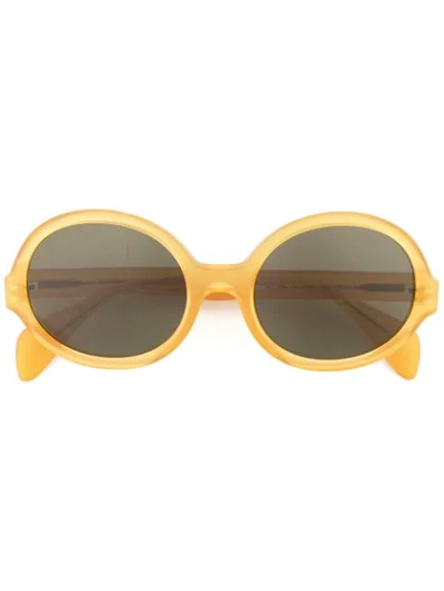 Oscar De La Renta Regina Sunglasses In Yellow