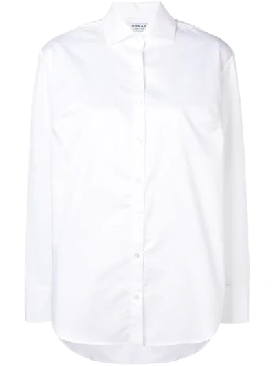 Osman Pointed Collar Shirt In White