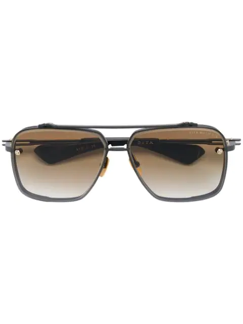 Dita Eyewear Square Gradient Sunglasses - Black | ModeSens