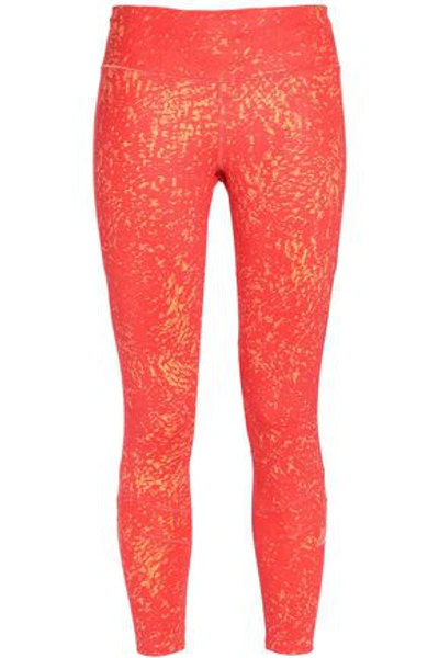 Adidas Originals Woman How We Do Tight Printed Stretch-jersey Leggings Bright Orange