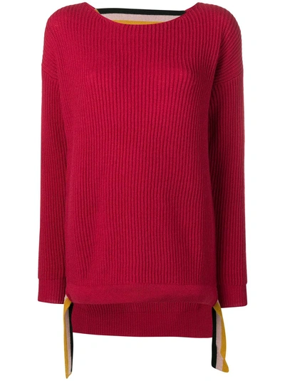 Pinko Knitted Cut In Red