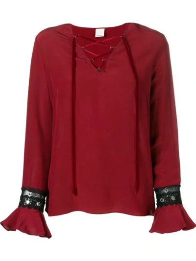 Pinko Plait Fastened Blouse In Red