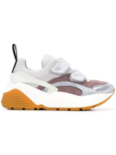 Stella Mccartney Eclypse Canvas, Neoprene, Mesh, Faux Suede And Velvet Sneakers In Multicolor