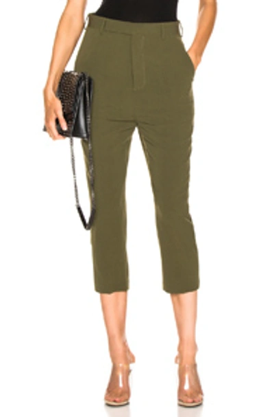 Rick Owens Easy Astaires Pant In Dirty Green