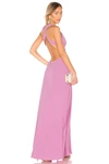 Jill Jill Stuart Deep V Gown In Sugar Pink