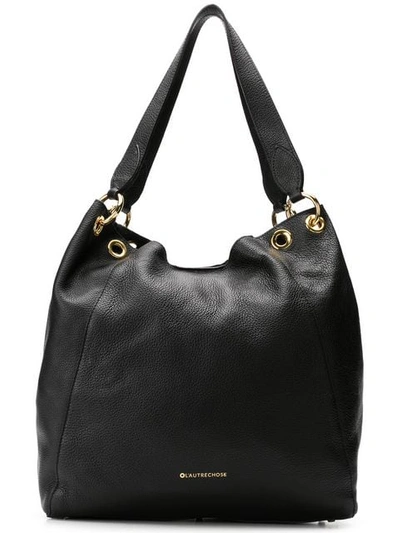 L'autre Chose Eyelet Detail Tote Bag - Black