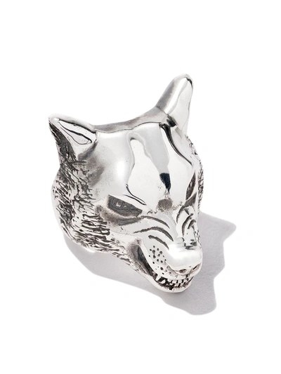 The Great Frog Large Wolf Ring In Silver