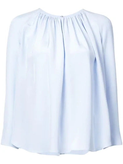 Adam Lippes Crew Neck Blouse In Blue