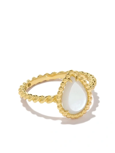 Boucheron Women's Serpent Bohème 18k Yellow Gold & White Mother-of-pearl Ring