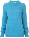 Tibi Drop Shoulder Sweater In Blue