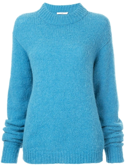 Tibi Drop Shoulder Sweater In Blue