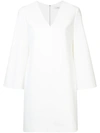 Tibi Structured Crepe Dress In White