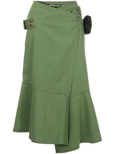 Hyein Seo Wrap Midi Skirt - Green