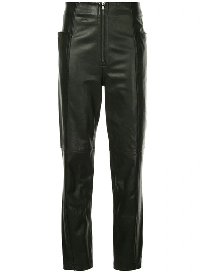 Tibi High-waisted Trousers - Black