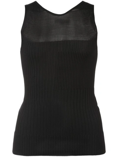 Narciso Rodriguez Ribbed Knit Dress - Black