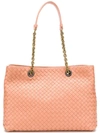 Bottega Veneta Intrecciato Medium Tote Bag In Pink