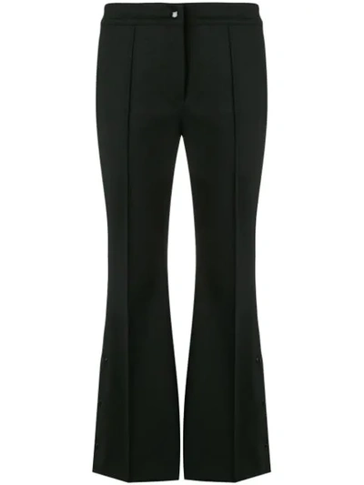 Marco De Vincenzo Flared Cropped Trousers In Black