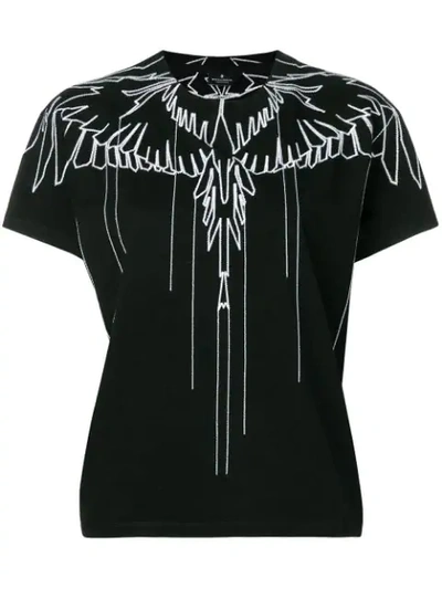 Marcelo Burlon County Of Milan Front Printed T-shirt In Black