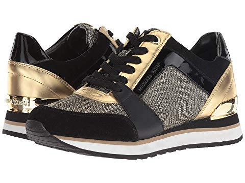 michael kors gold and black sneakers
