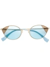 Fendi Cat Eye Frame Sunglasses In Blue