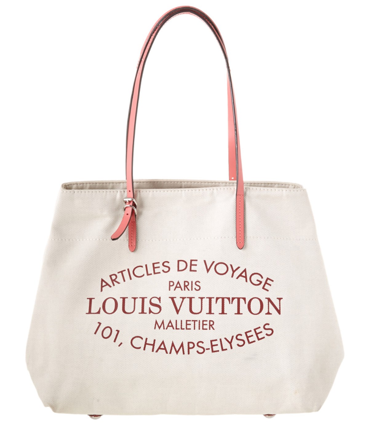 Louis Vuitton Limited Edition Beige & Coral Articles De Voyage Canvas Cabas Mm&#39; In White | ModeSens