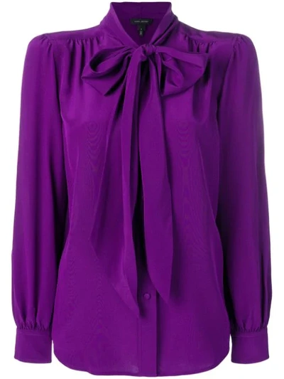 Marc Jacobs Neck-tied Fitted Blouse - Purple