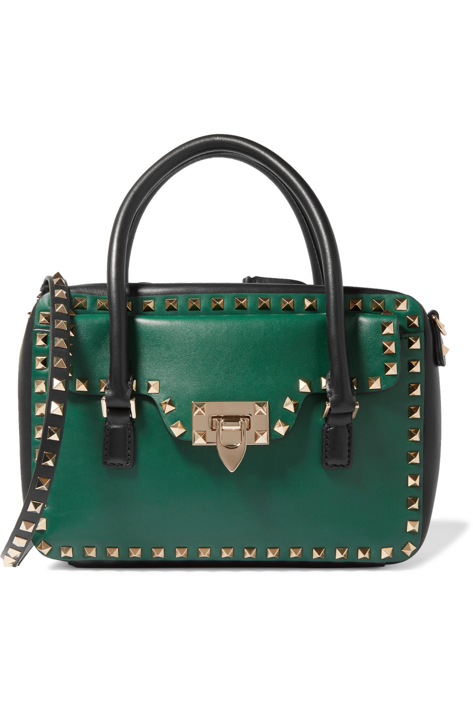 valentino studded leather shoulder bag