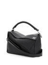 Loewe Puzzle Medium Leather Shoulder Bag In Black