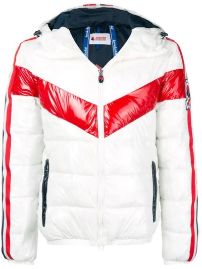 Invicta Stripe Puffer Jacket - White