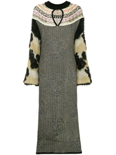 Mame Textured Sweater Dress - Multicolour