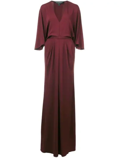 Narciso Rodriguez V-neck Maxi Dress - 红色 In Red