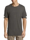 Helmut Lang Solid Sleeve Cutout T-shirt In Scarab