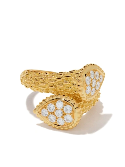 Boucheron 18kt Yellow Gold Diamond Serpent Bohème Toi Et Moi Motif S Ring In Yg