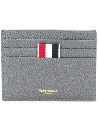 Thom Browne Bicolor Note Cardholder In Grey