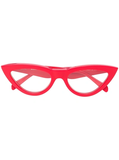 Celine Céline Eyewear Cat Eye Glasses - Red