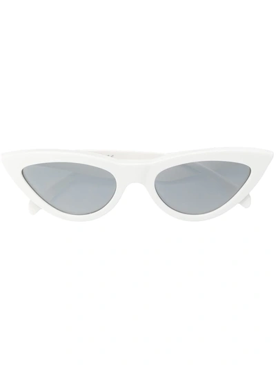 Celine Céline Eyewear Cat Eye Sunglasses - White In Gray