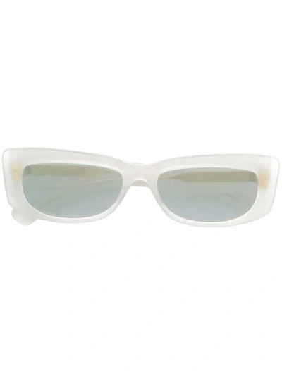 Christian Roth Dreesen Rectangular Sunglasses In White