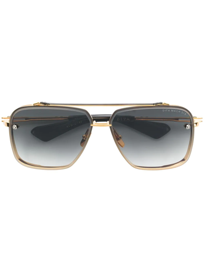 Dita Eyewear Machsixdts121 01 Gld Blk Leather/fur/exotic Skins->leather - 金色 In Gold