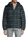 Tommy Hilfiger Plaid Puffer Jacket In Green Print