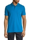 Versace Classic Cotton Polo In Light Blue